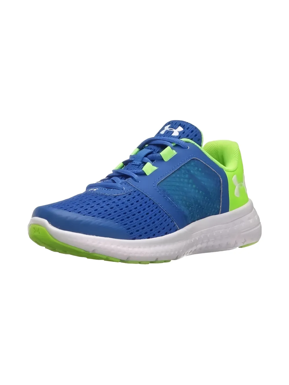 Under Armour Kids Micro G Fuel RN "Ultra Blue Hyper Green" sneakers