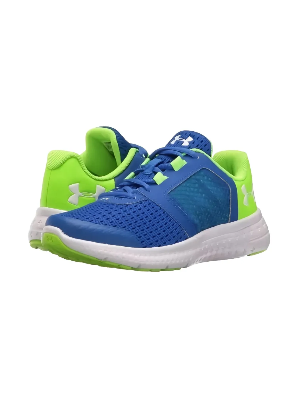 Under Armour Kids Micro G Fuel RN "Ultra Blue Hyper Green" sneakers