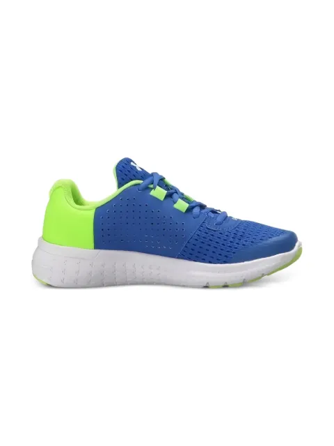 Under Armour Kids Micro G Fuel RN "Ultra Blue/Hyper Green" sneakers