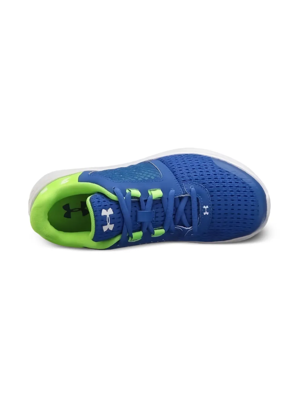 Under Armour Kids Micro G Fuel RN "Ultra Blue Hyper Green" sneakers Blauw