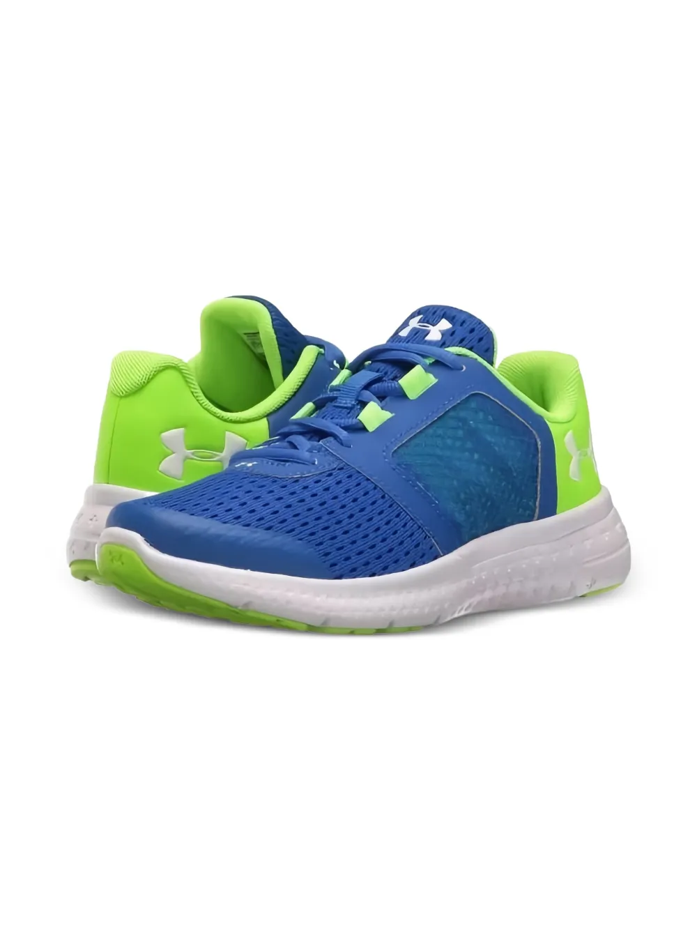 Under Armour Kids Micro G Fuel RN "Ultra Blue Hyper Green" sneakers Blauw