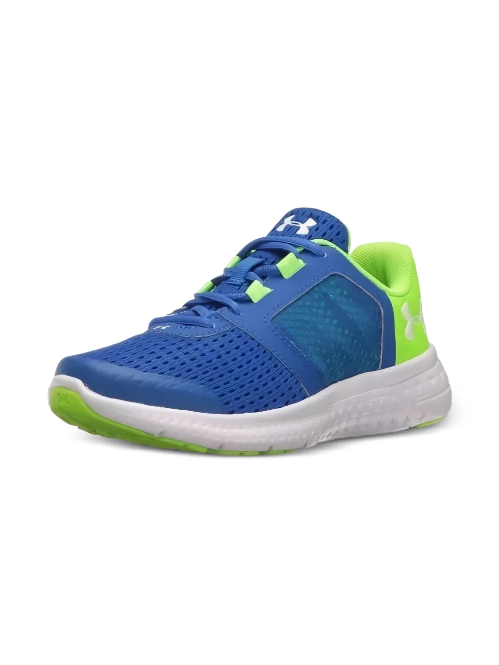 Under Armour Kids Micro G Fuel RN "Ultra Blue Hyper Green" sneakers Blauw