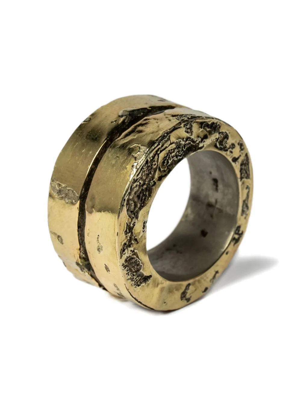 Parts Of Four 18k Gold-plated Crevice Ring In Gold