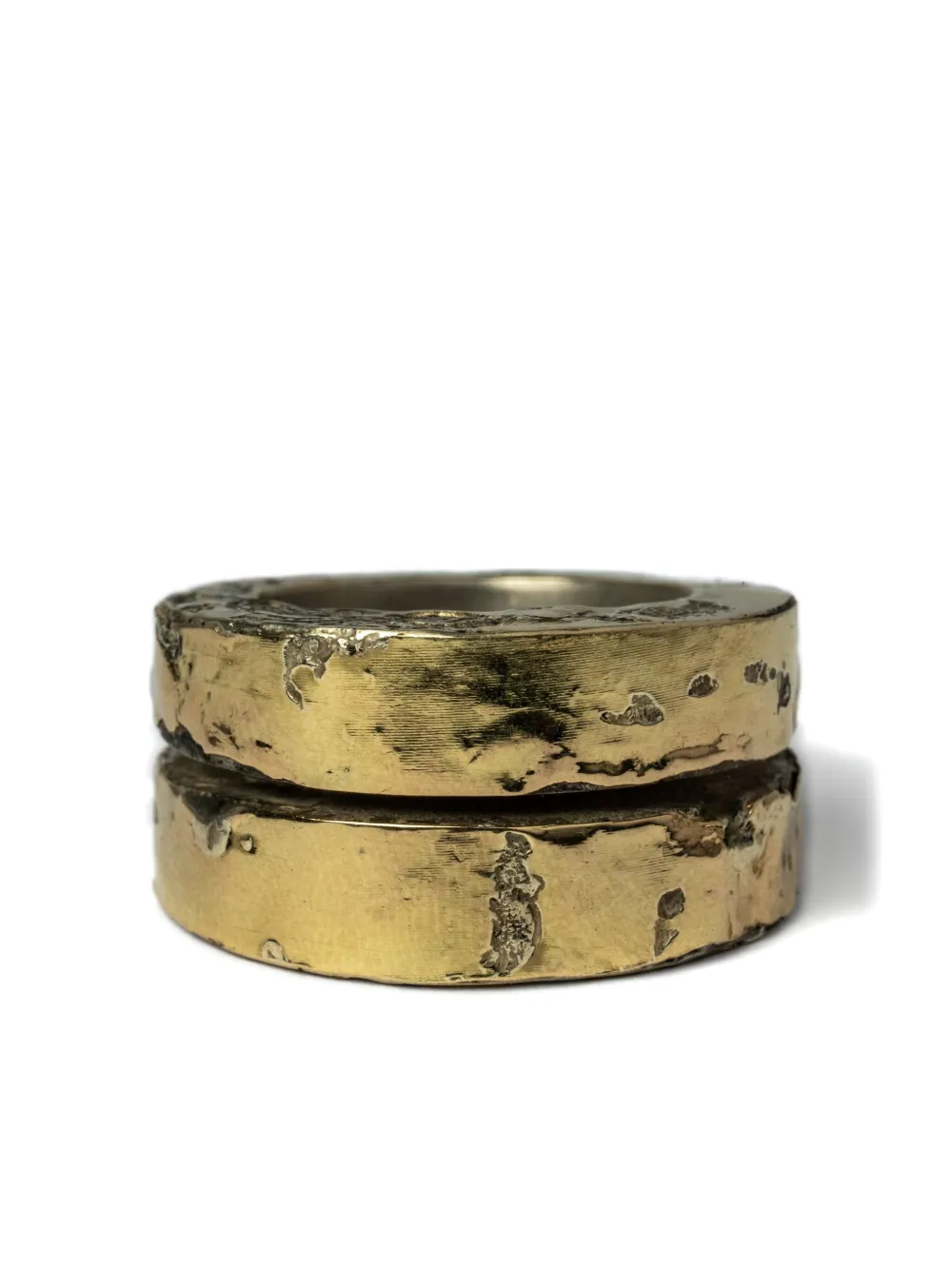 Parts Of Four 18k Gold-plated Crevice Ring In Gold