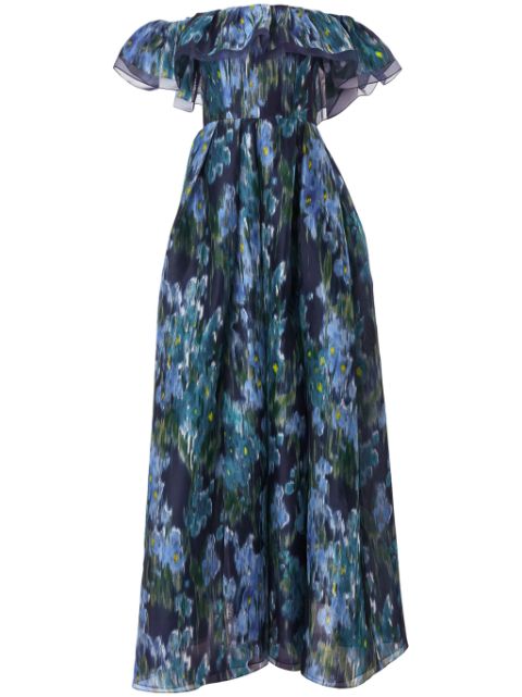 Carolina Herrera floral-print organza gown Women