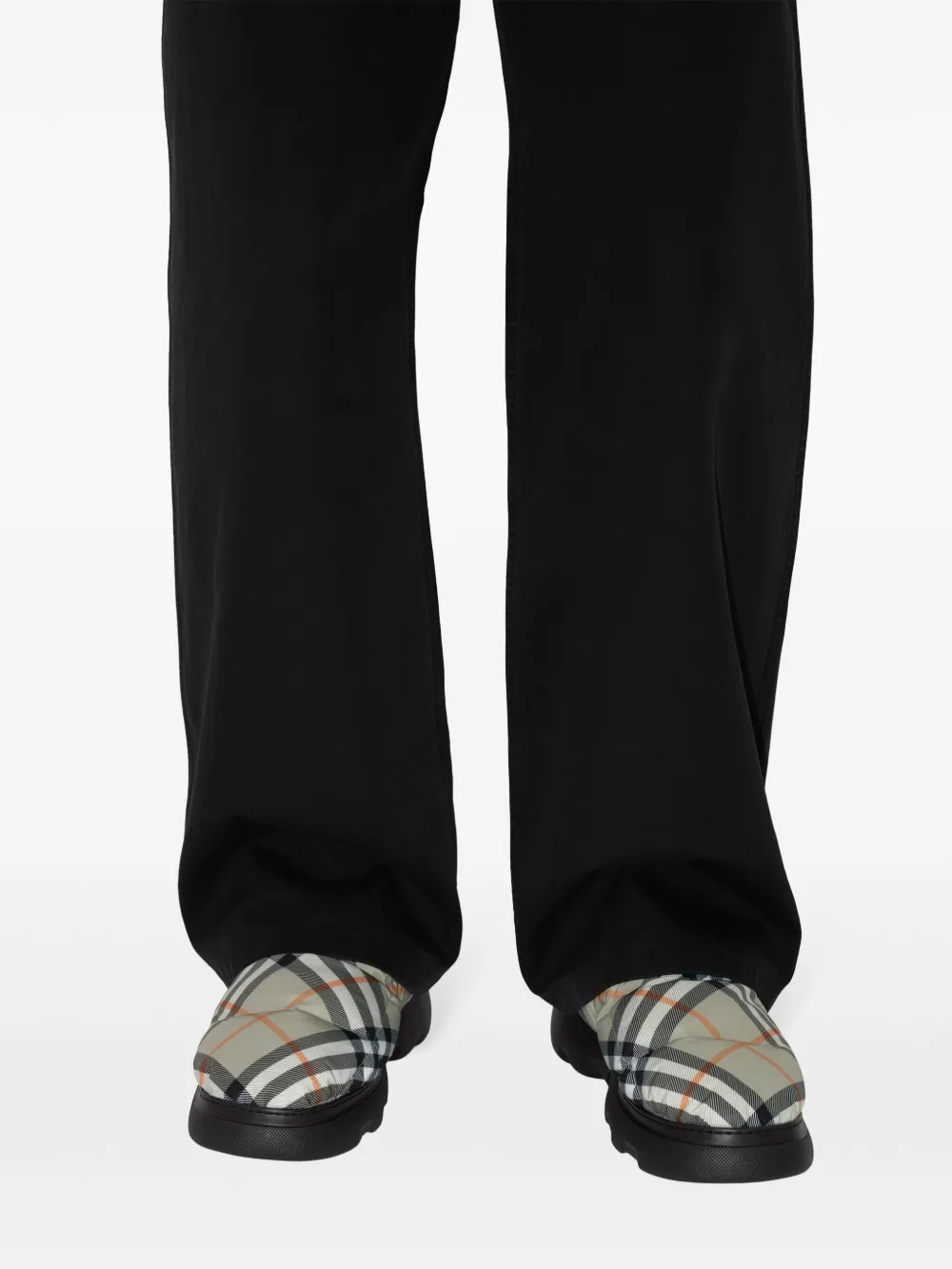 【BURBERRY】 Check Pillow Mule Burberry Check Pattern Pillow Mules | Neutrals | FARFETCH PL