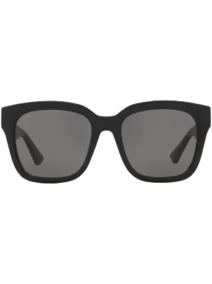 Gucci Eyewear Interlocking-G round-frame Sunglasses | Black | FARFETCH
