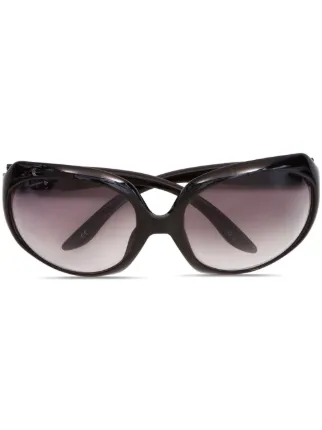 Christian Dior Pre-Owned Glossy オーバーサイズ サングラス 