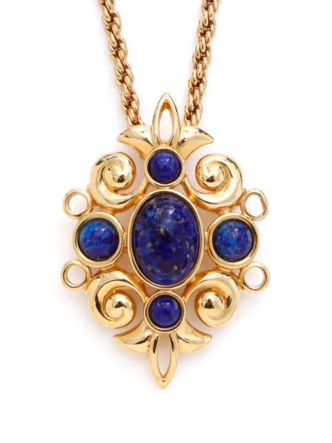 Christian Dior Pre-Owned gemstone pendant necklace