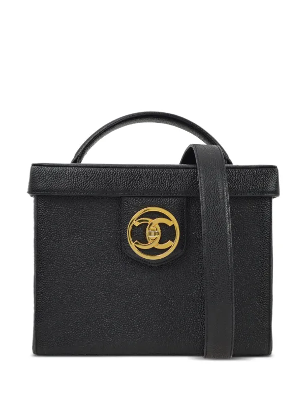 Chanel Pre-owned 1995 Vanity Two-way Bag in Black