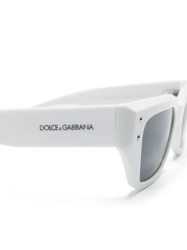Dolce & Gabbana ホワイト サングラス Dolce & Gabbana Eyewear スクエアフレーム サングラス | ホワイト