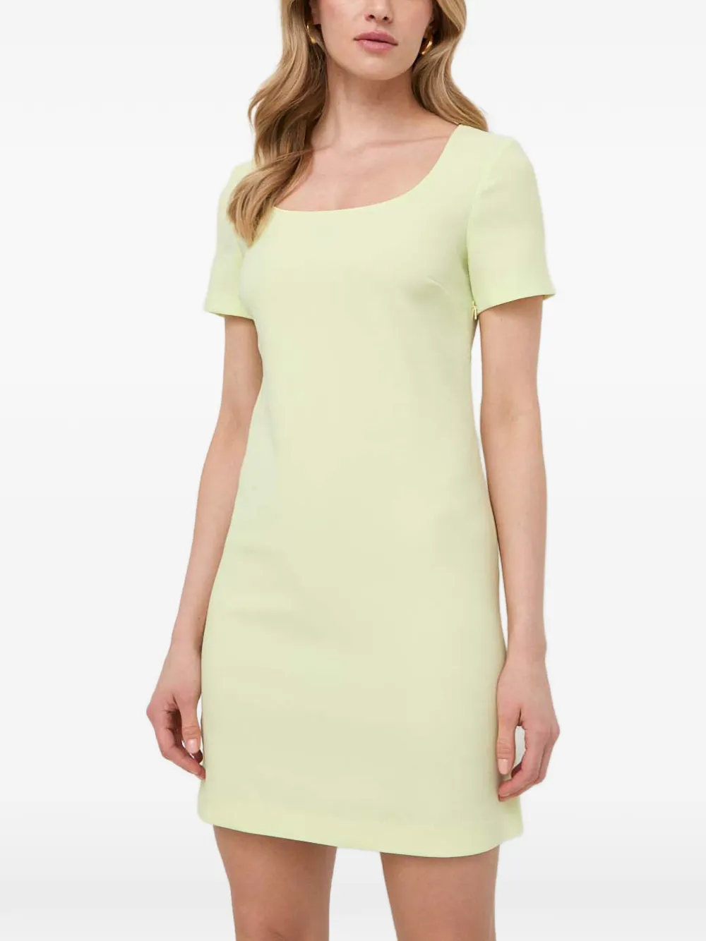 Patrizia Pepe Cut-out Short-sleeve Mini Dress In Multi