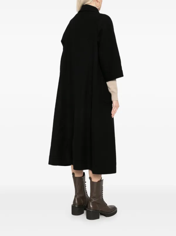 Yohji Yamamoto Mosser Double Breasted Coat | Black | FARFETCH CA