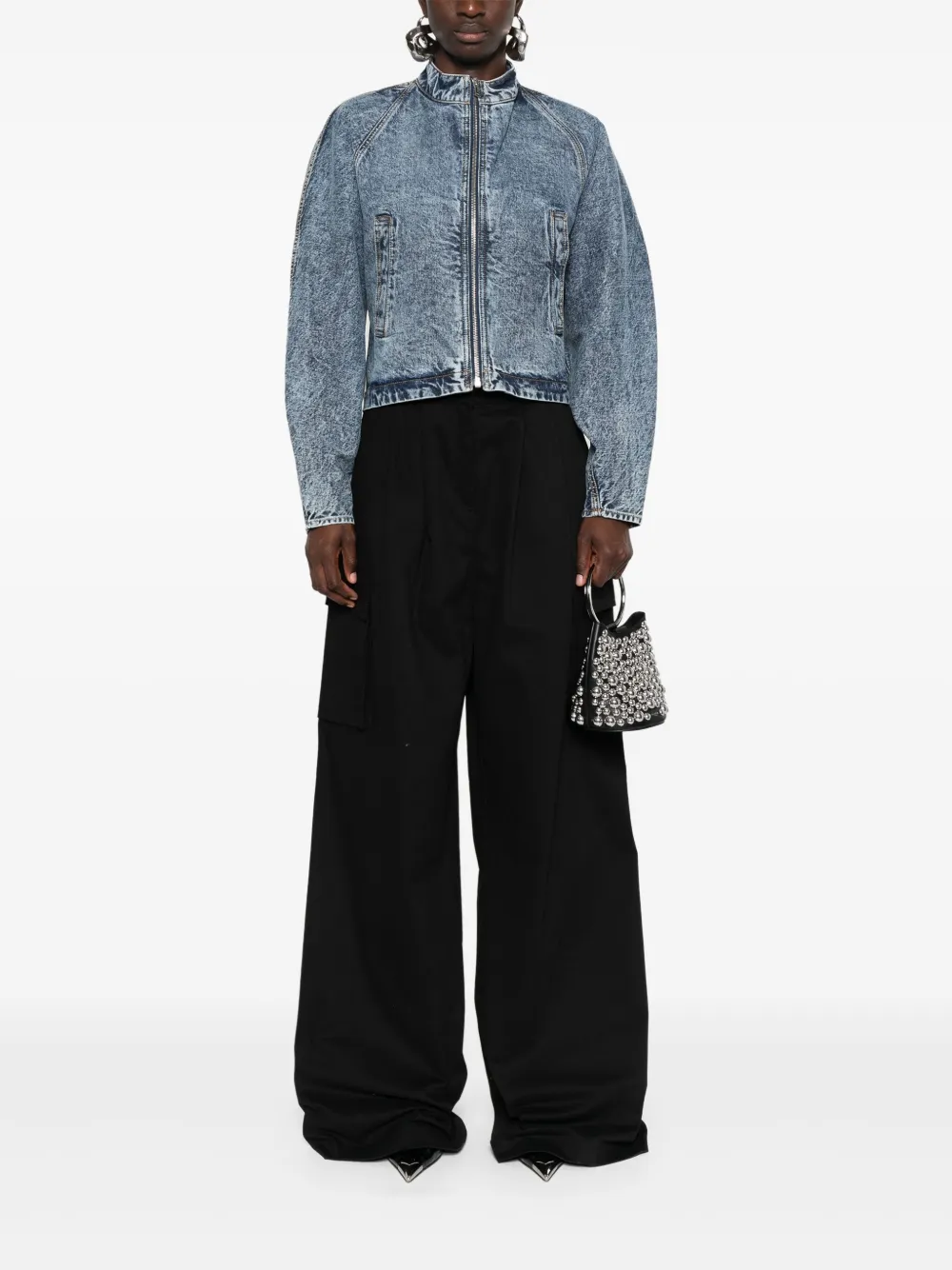 Alaïa strap-detail denim jacket | Denim Jackets | Image 2