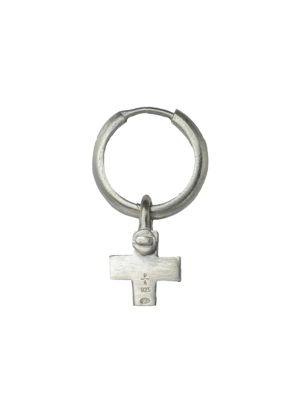 Parts Of Four Cross-charm Earring In Silver