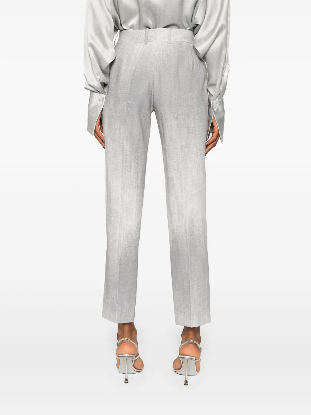 Ermanno Scervino Pantalon met gerafelde print Grijs