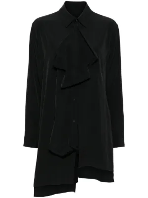 Yohji Yamamoto アシンメトリー シャツ | ブラック | FARFETCH JP