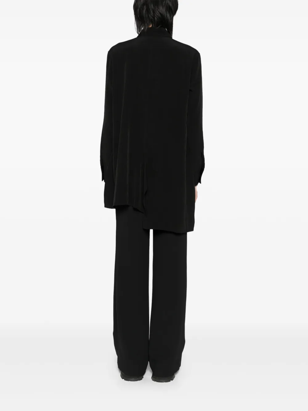 Yohji Yamamoto Asymmetrisch blouse Zwart