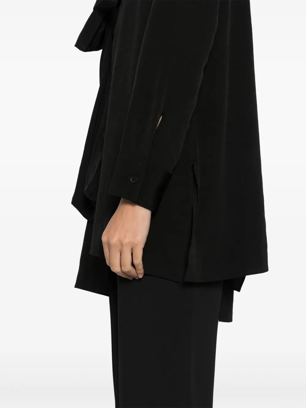 Yohji Yamamoto Asymmetrisch blouse Zwart