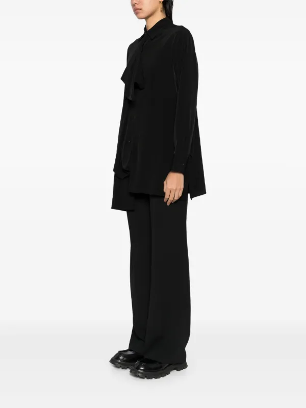 Yohji Yamamoto Asymmetric Shirt | Black | FARFETCH CA
