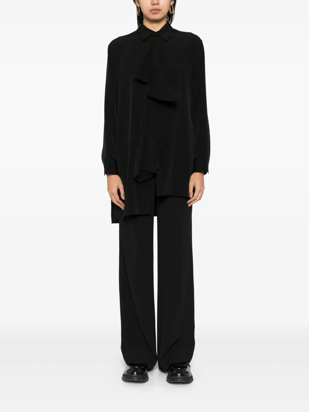 Yohji Yamamoto Asymmetrisch blouse - Zwart