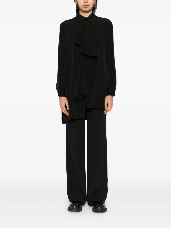 Yohji Yamamoto アシンメトリー シャツ | ブラック | FARFETCH JP