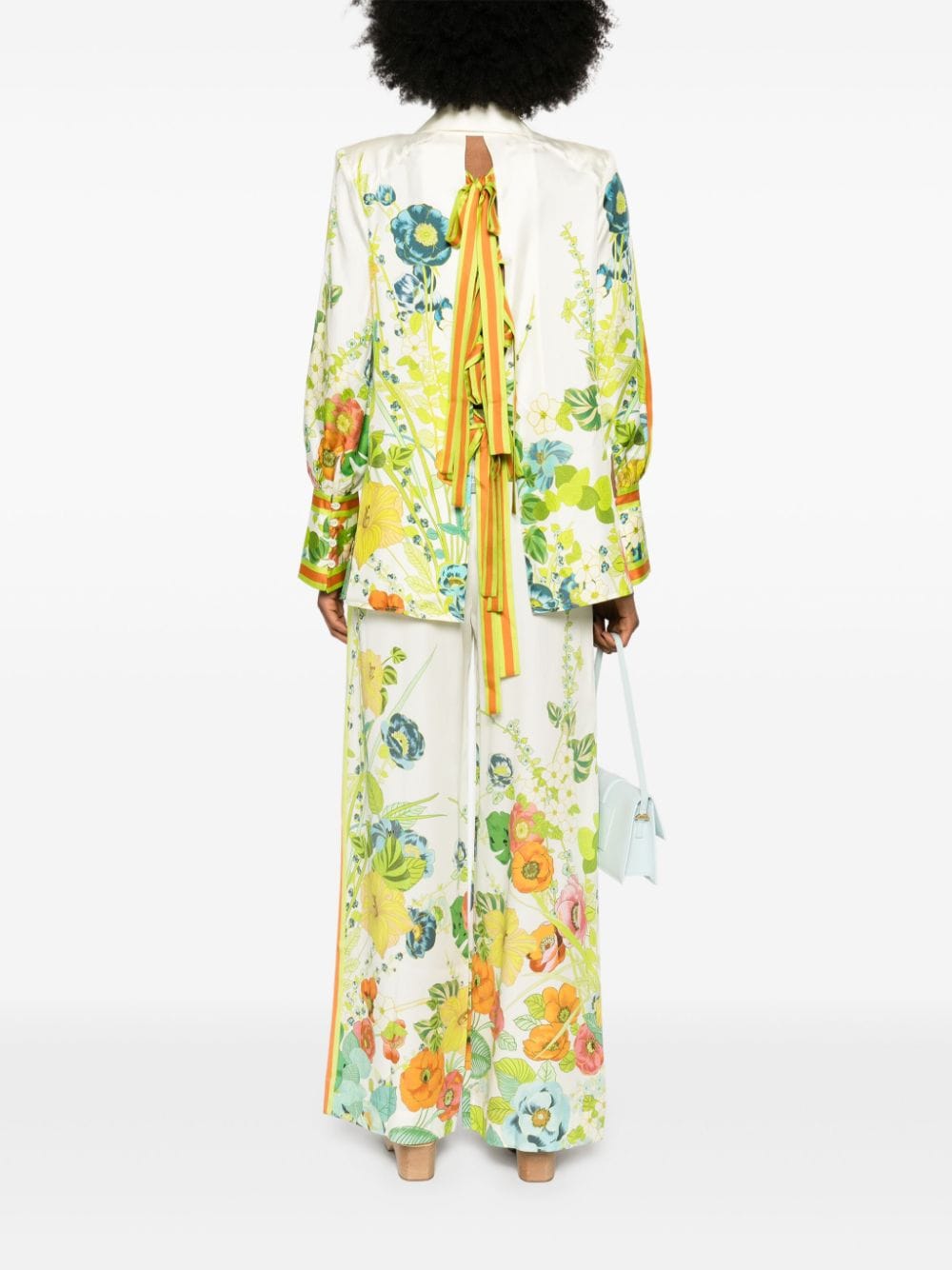 ALEMAIS Constance zijden blouse met bloemenprint - Beige