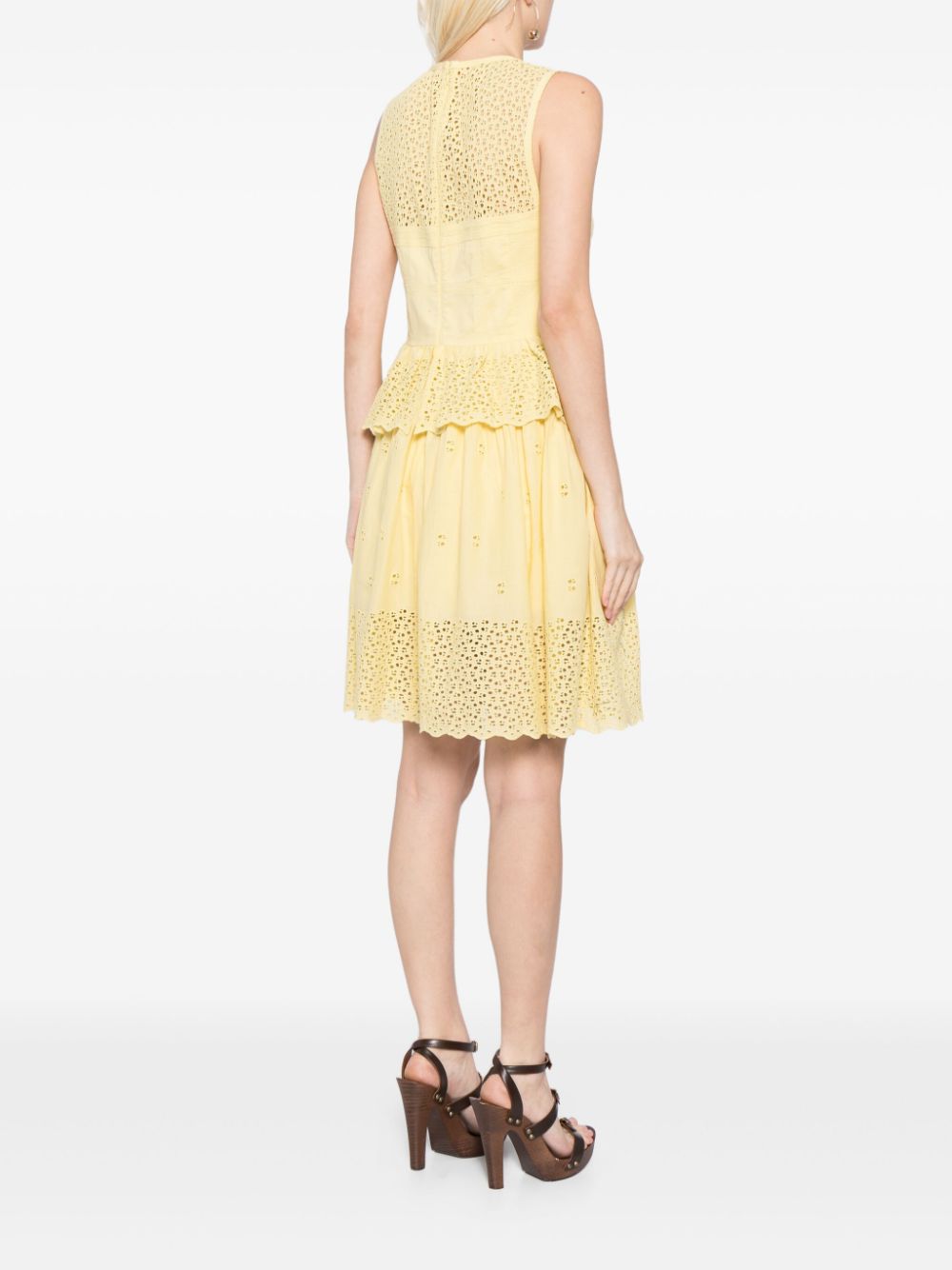 Shop Ulla Johnson Jessica Eyelet Dress In Yellow