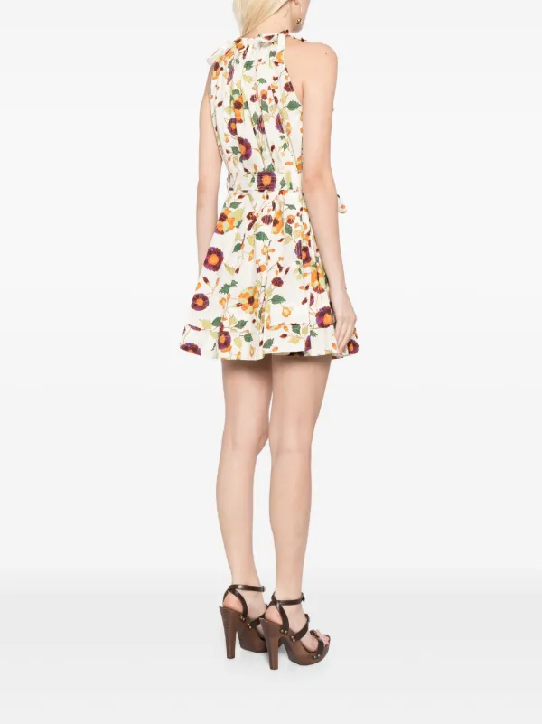 Ulla Johnson フローラル ミニドレス | ホワイト | FARFETCH JP