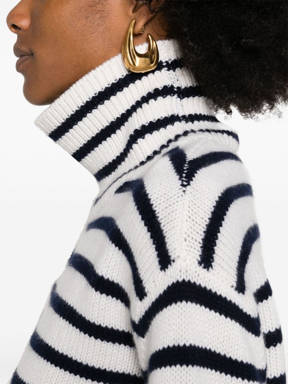 Shop Lisa Yang Fleur Striped Cashmere Jumper In Neutrals