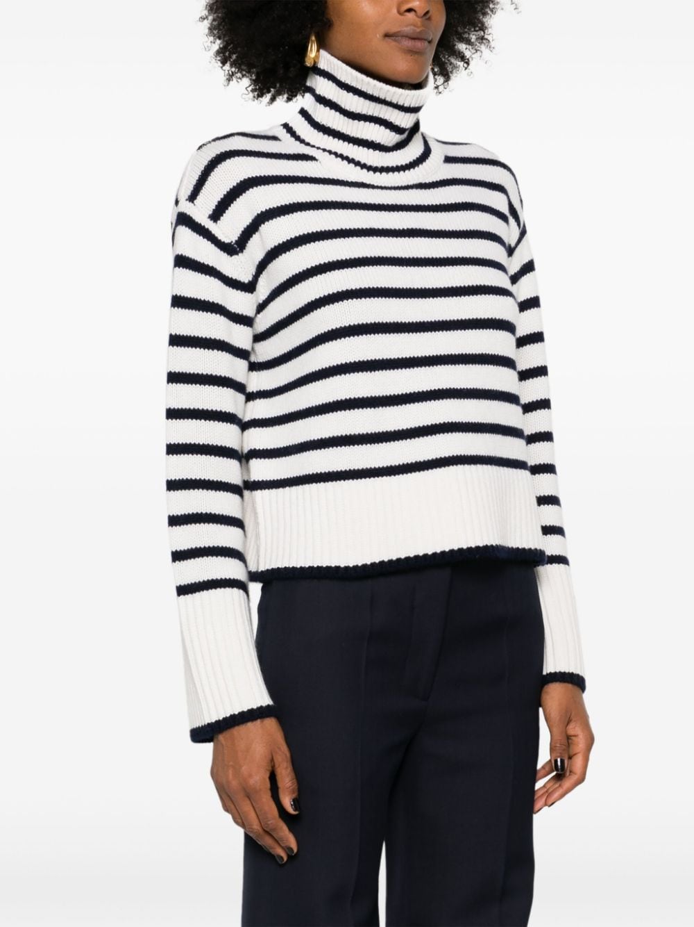 Shop Lisa Yang Fleur Striped Cashmere Jumper In Neutrals