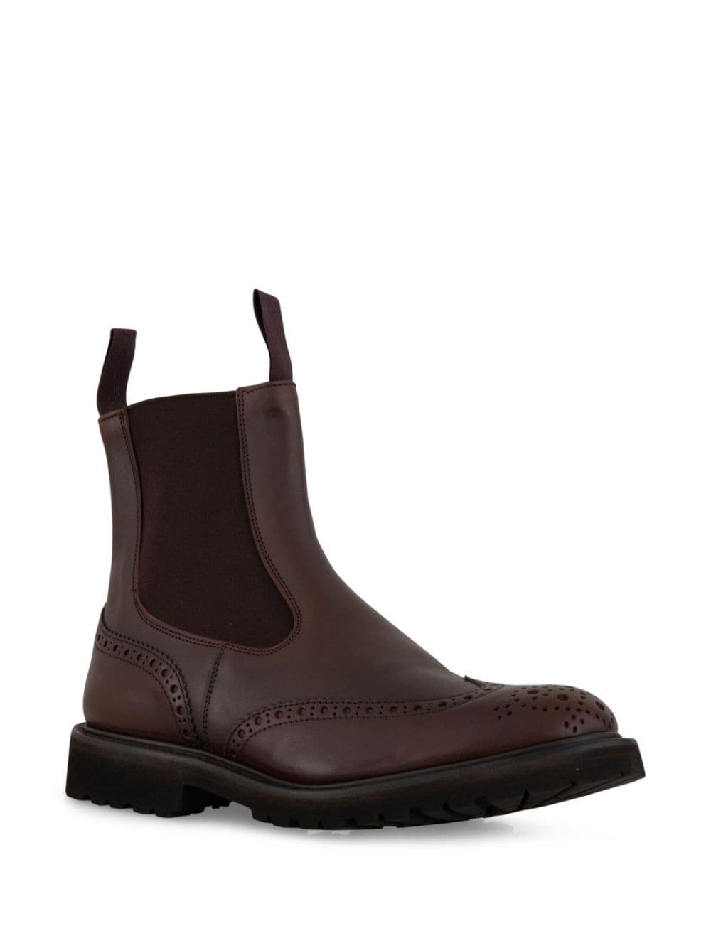 Shop Tricker's Leather Boots In Brown