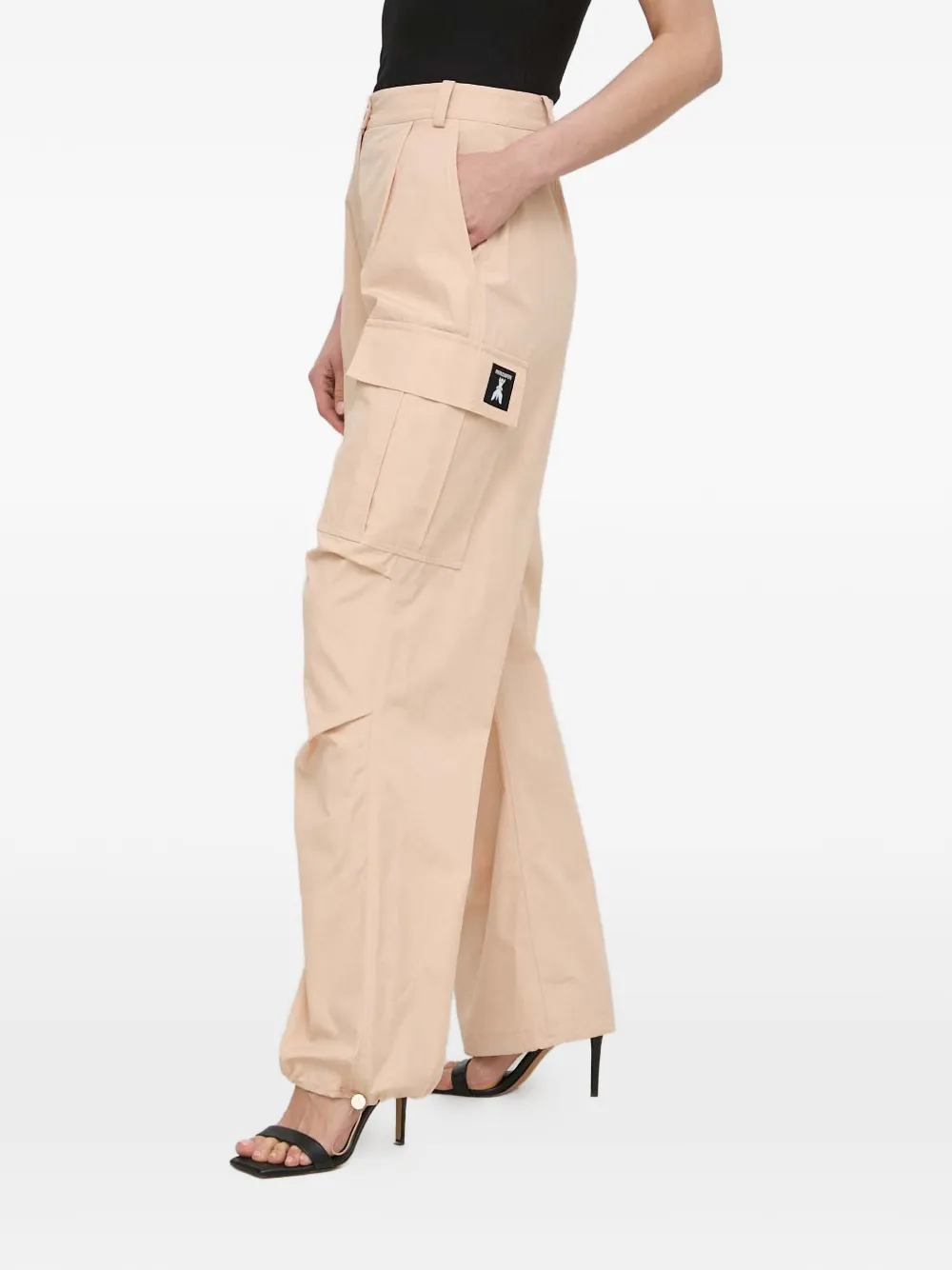 Patrizia Pepe Cargo-pocket Trousers In Brown