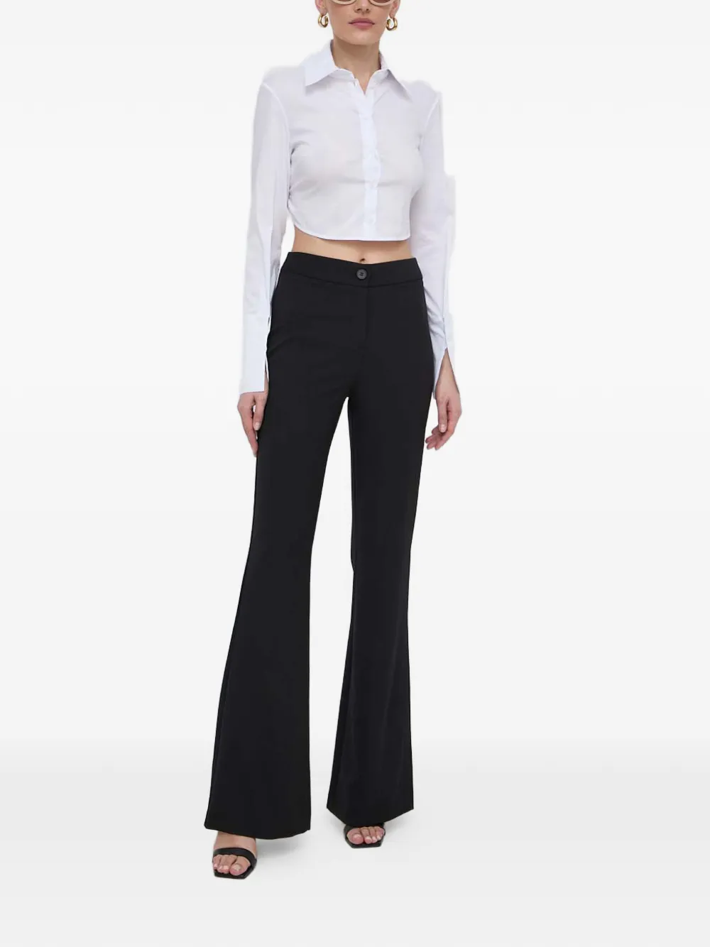 Patrizia Pepe open-back buttoned shirt - Wit