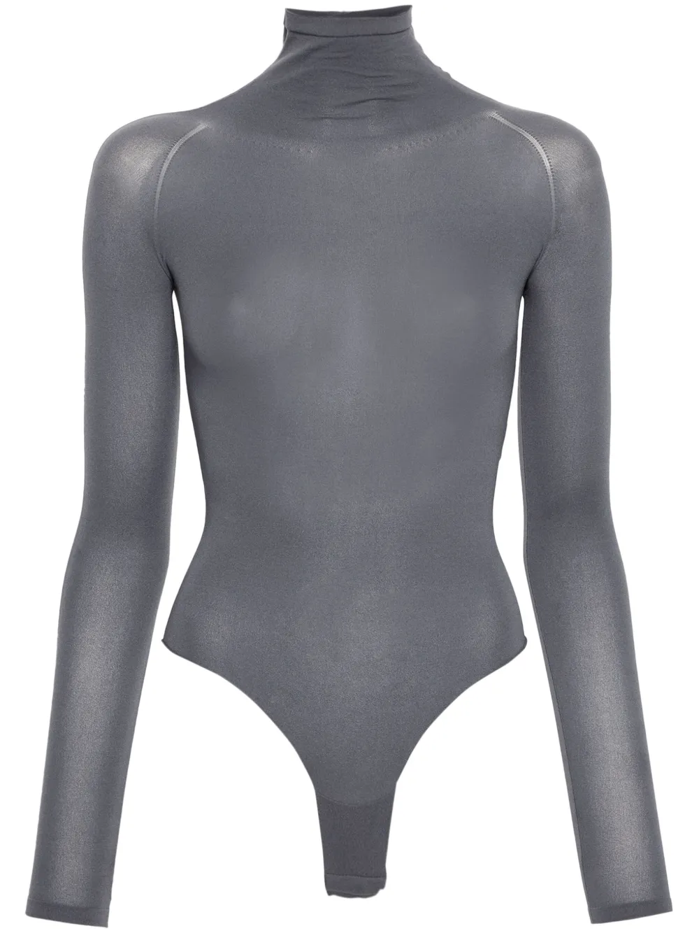 Alaïa mock-neck jersey bodysuit | Grey | Image 1
