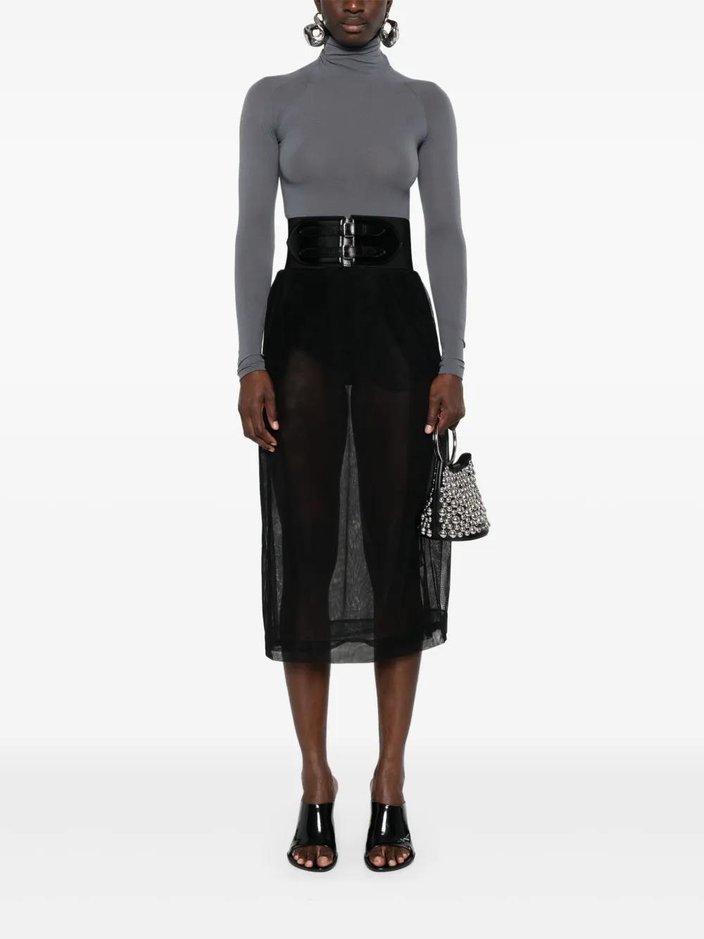 Alaïa mock-neck jersey bodysuit | T-Shirts & Jersey Shirts | Image 2