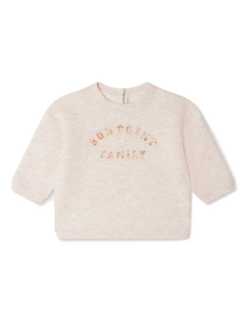 Bonpoint Dahlia sweatshirt med broderad logotyp