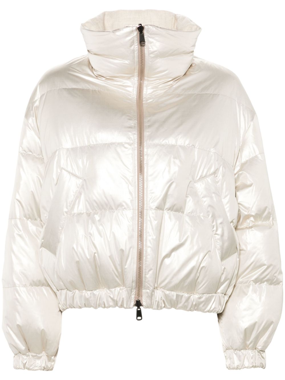 iridescent-effect down jacket