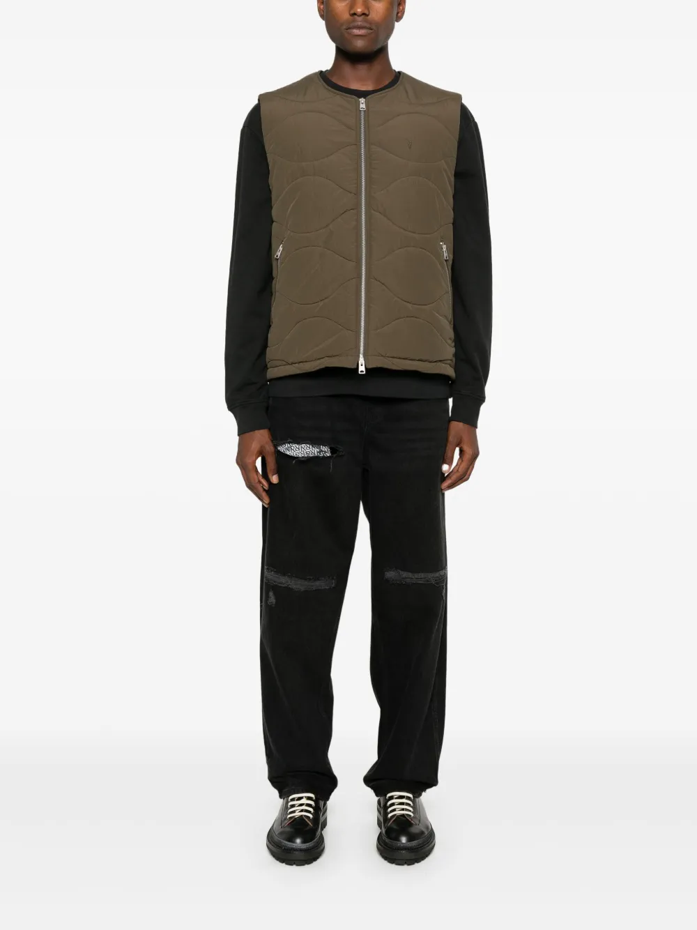 AllSaints Nebular gilet - Groen