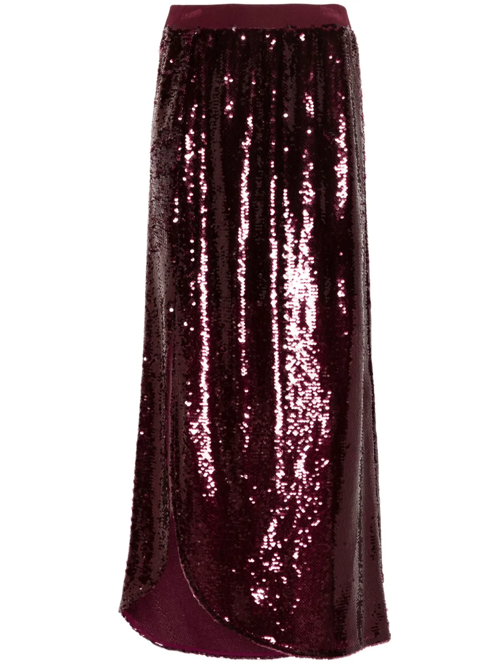 AllSaints Opal midi-rok met pailletten Rood