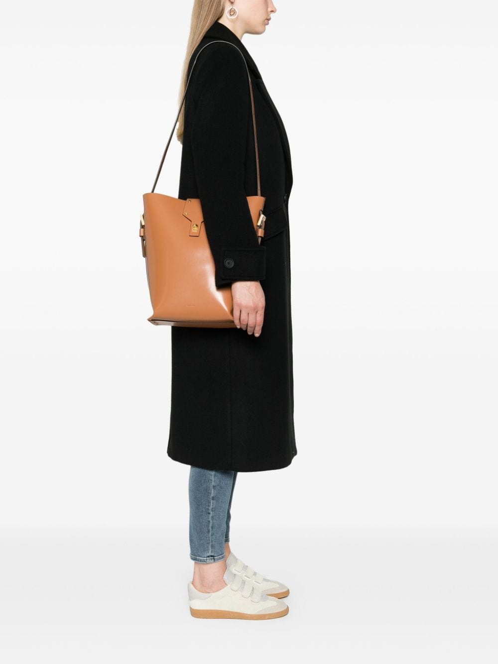 ALLSAINTS MIRO LEATHER SHOULDER BAG