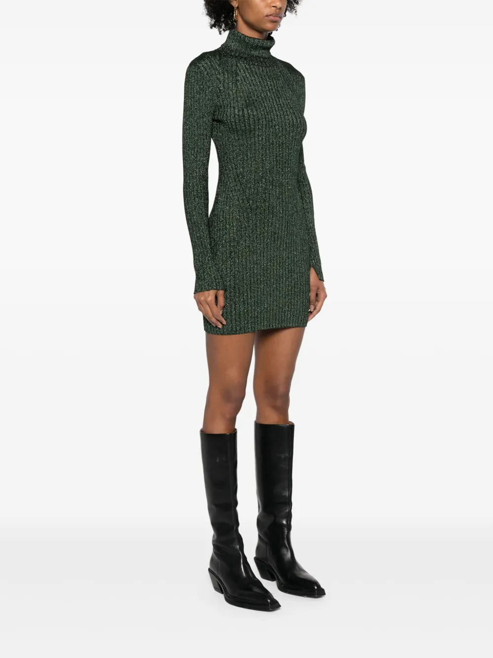 AllSaints Juliette mini-jurk van lurex Groen