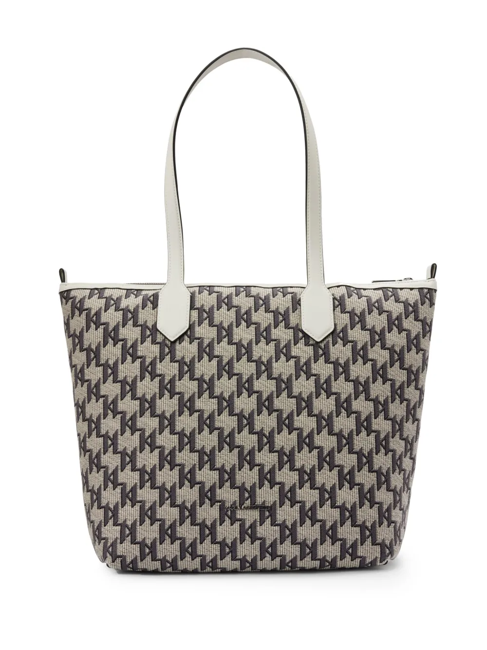 Karl Lagerfeld medium Signature Jacquard tote bag - Grijs