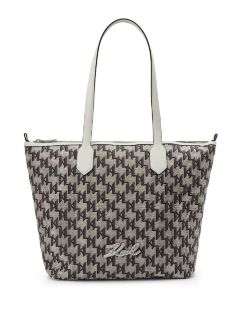 Karl Lagerfeld Mittelgroße Signature Jacquard Tote Bag