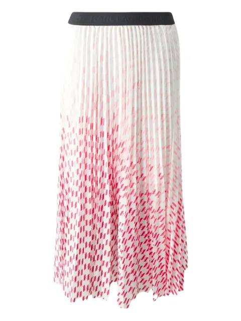 Karl Lagerfeld dégradé pleated skirt