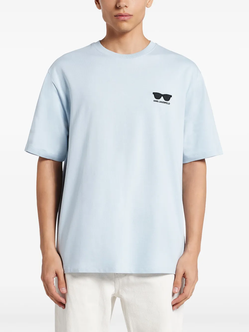 Karl Lagerfeld Sunglasses T-shirt Blauw