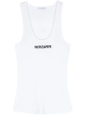 PATRIZIA PEPE - PATRIZIA PEPE 新品タグ付き チューブトップ Patrizia Pepe リブ タンクトップ | ニュートラル | FARFETCH JP