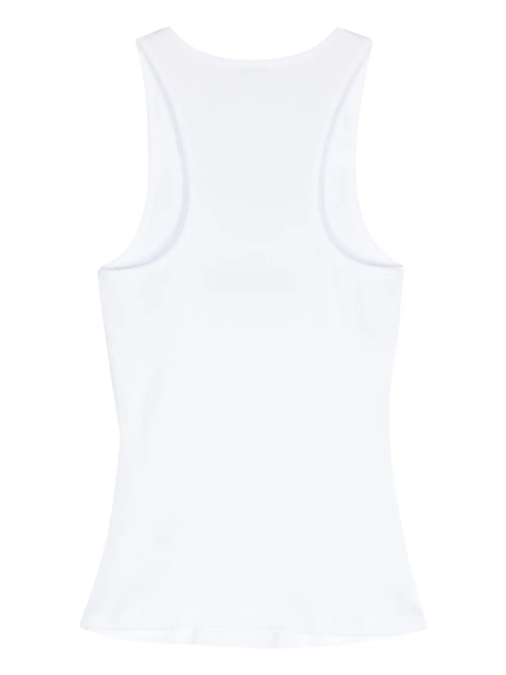 Shop Patrizia Pepe Logo-embroidered Cotton Top In White