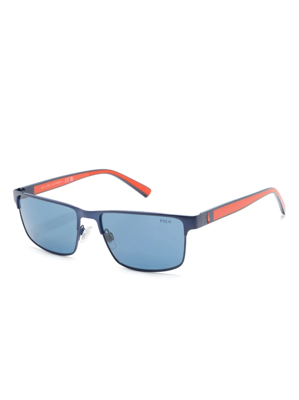 Polo Ralph Lauren Zonnebril met rechthoekig montuur - Blauw