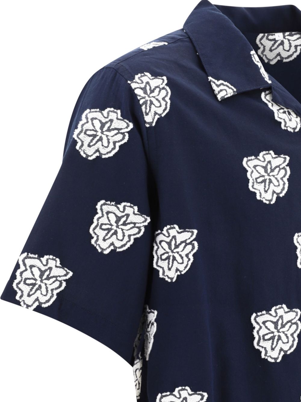 NN07 LEO FLORAL-APPLIQUÉ COTTON SHIRT 